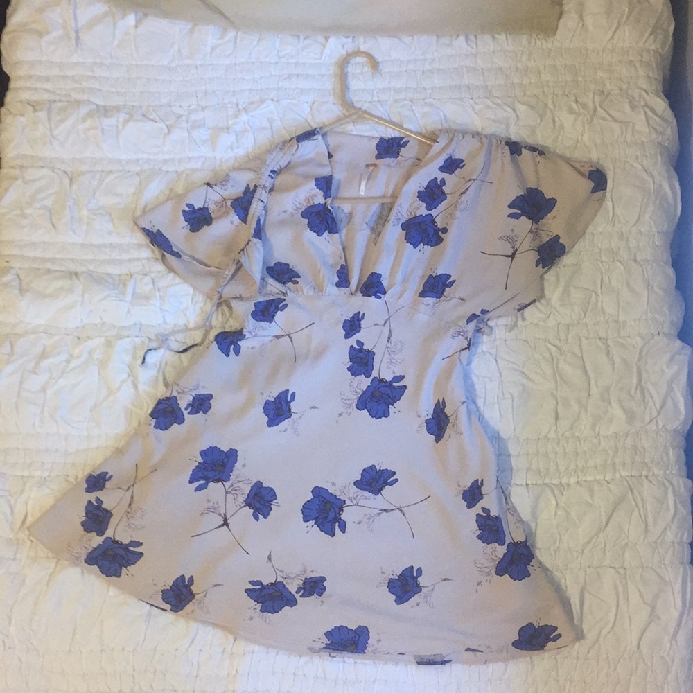 A dress from Free People with a blue flower print